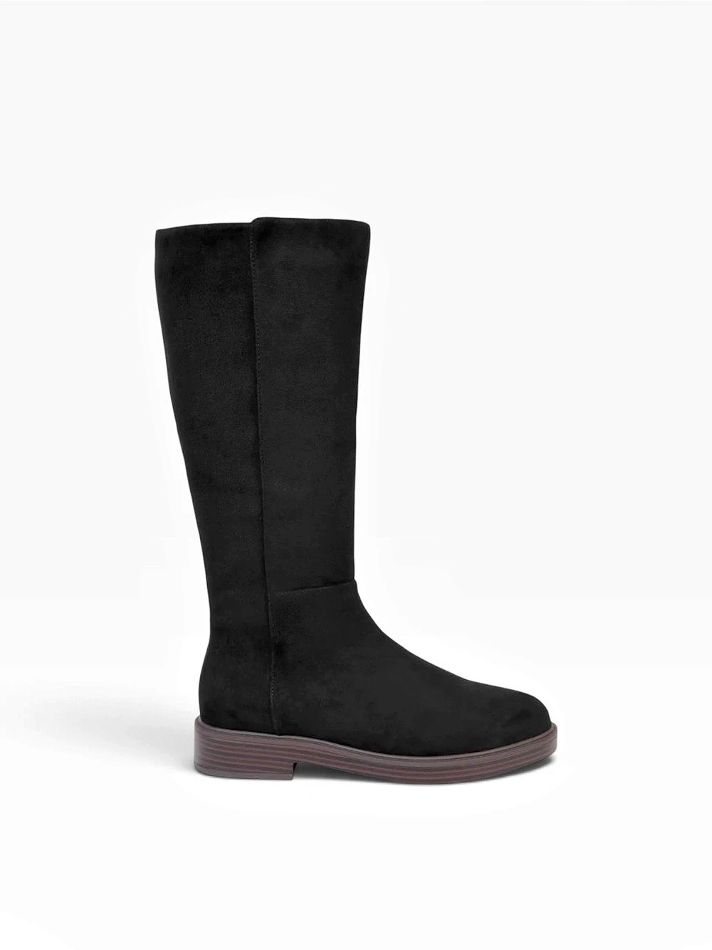 Aerosoles Prue Women's Low Block Heel Boot Black Faux Suede Shearling New in box
